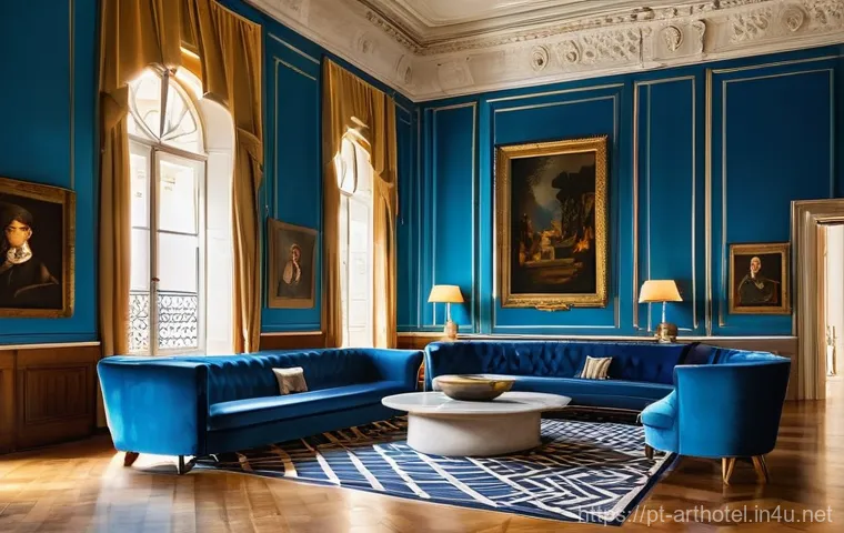 아트호텔 추천 지역 - **Prompt: Lisbon Art Hotel Lobby - Historic Grandeur Meets Modern Abstraction**
    "A wide-angle sh...