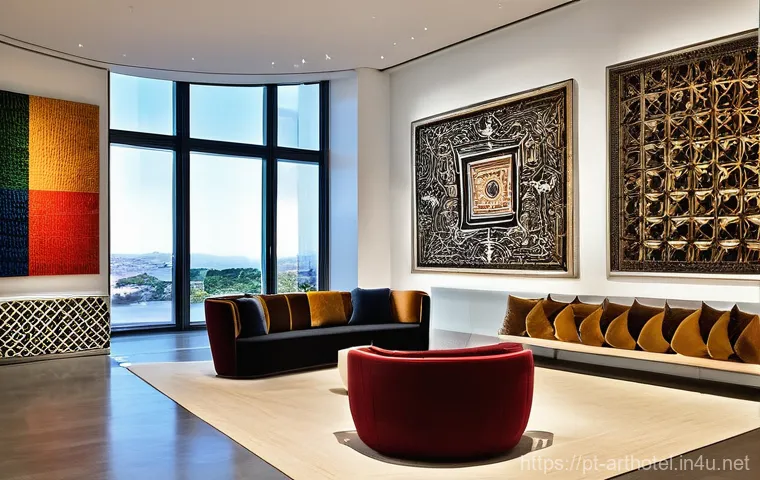 아트호텔과 예술의 만남 - **Prompt 1: Grand Portuguese Art Hotel Lobby, A Living Gallery**
    "A wide-angle shot of a luxurio...